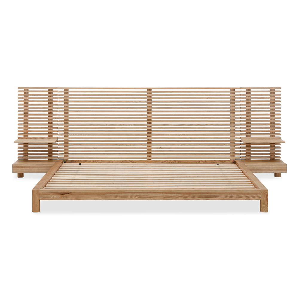 Tanner Solid Ash Wall Bed with Integrated Nightstands in Flaxen. Picture 5