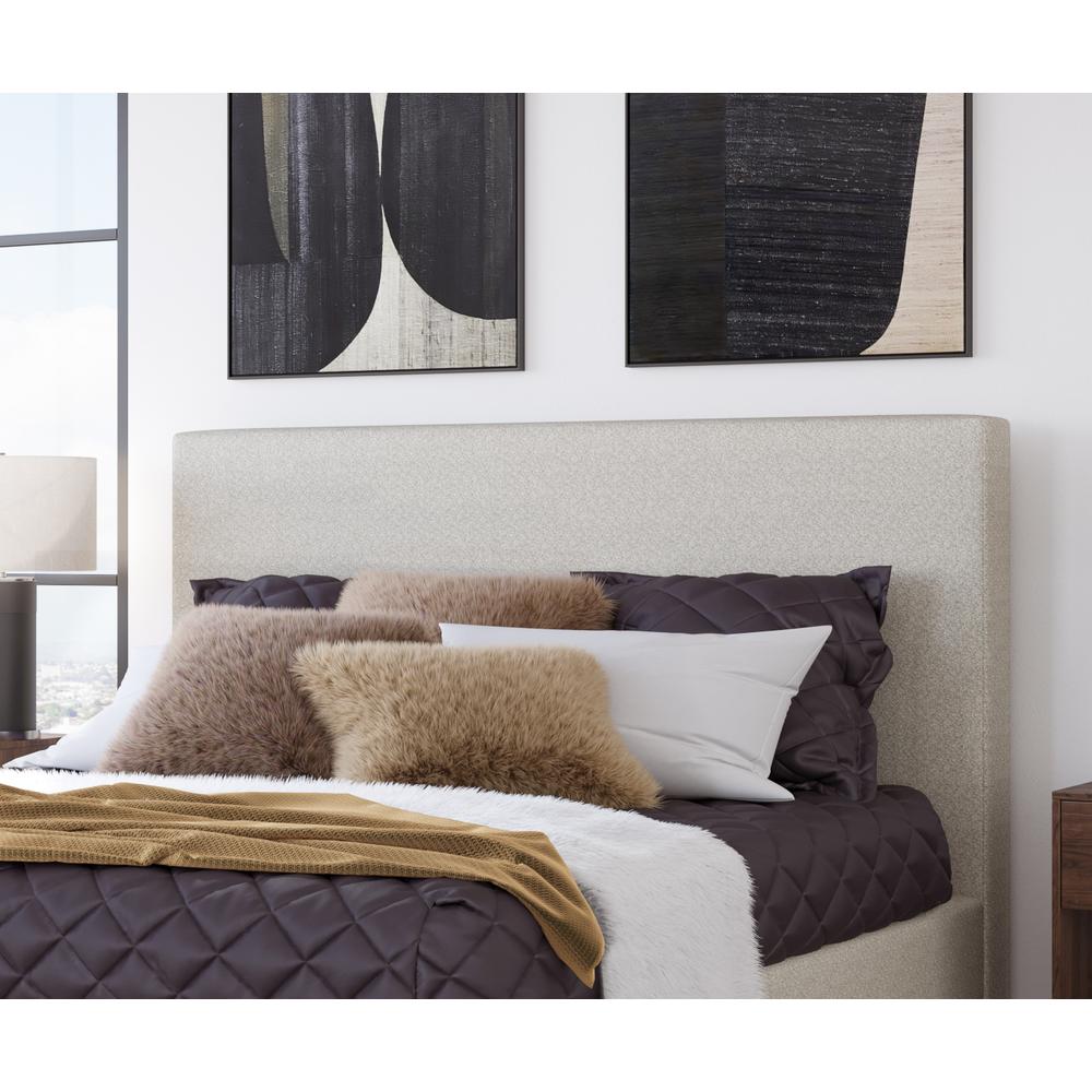 Olivia Upholstered Headboard in Ivory. Picture 1