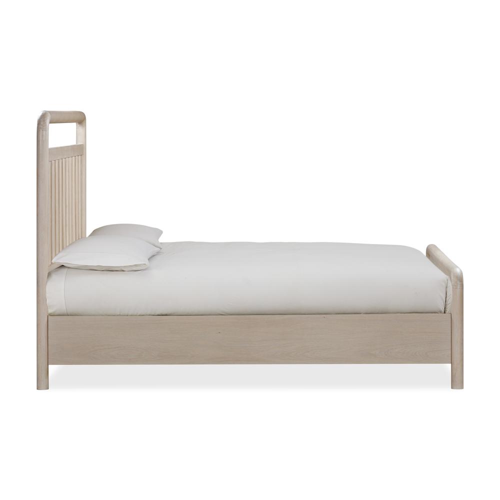 Camden Shiplap Oak Wood Platform Bed in Chai. Picture 3