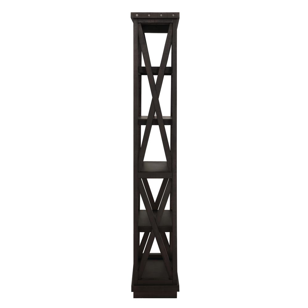 Yosemite Solid Wood 82x39 inch Bookshelf in Cafe. Picture 5