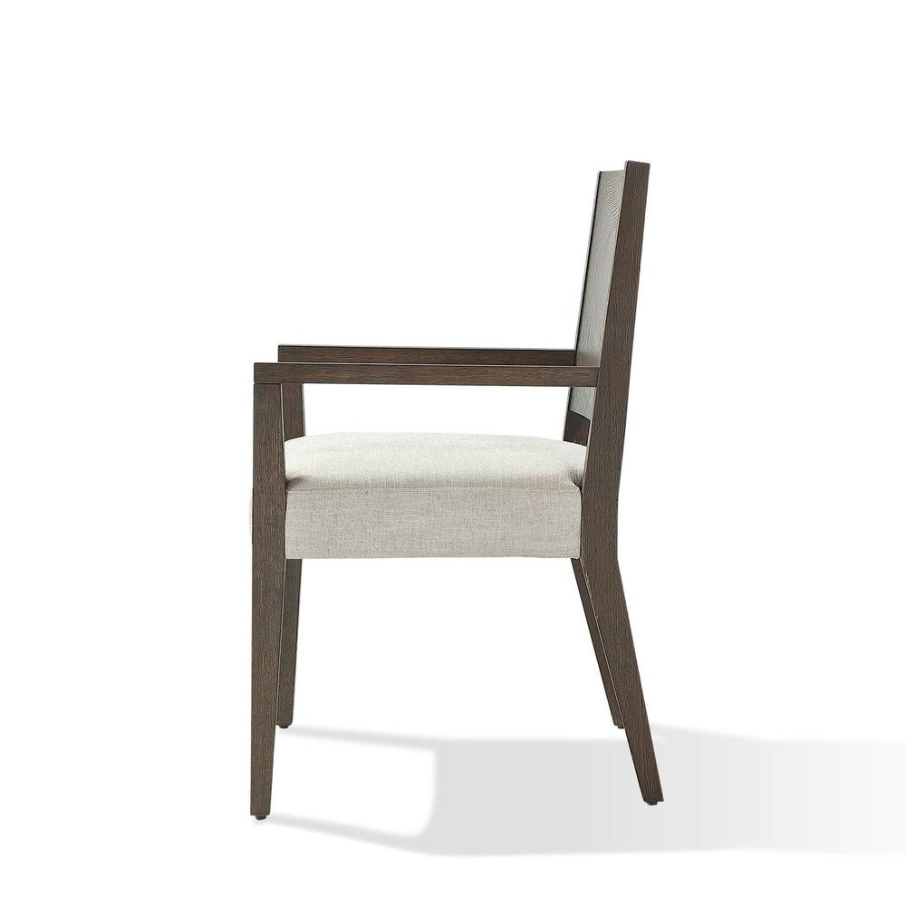 Oakland Wood Arm Chair in Brunette, set of 2. Picture 3