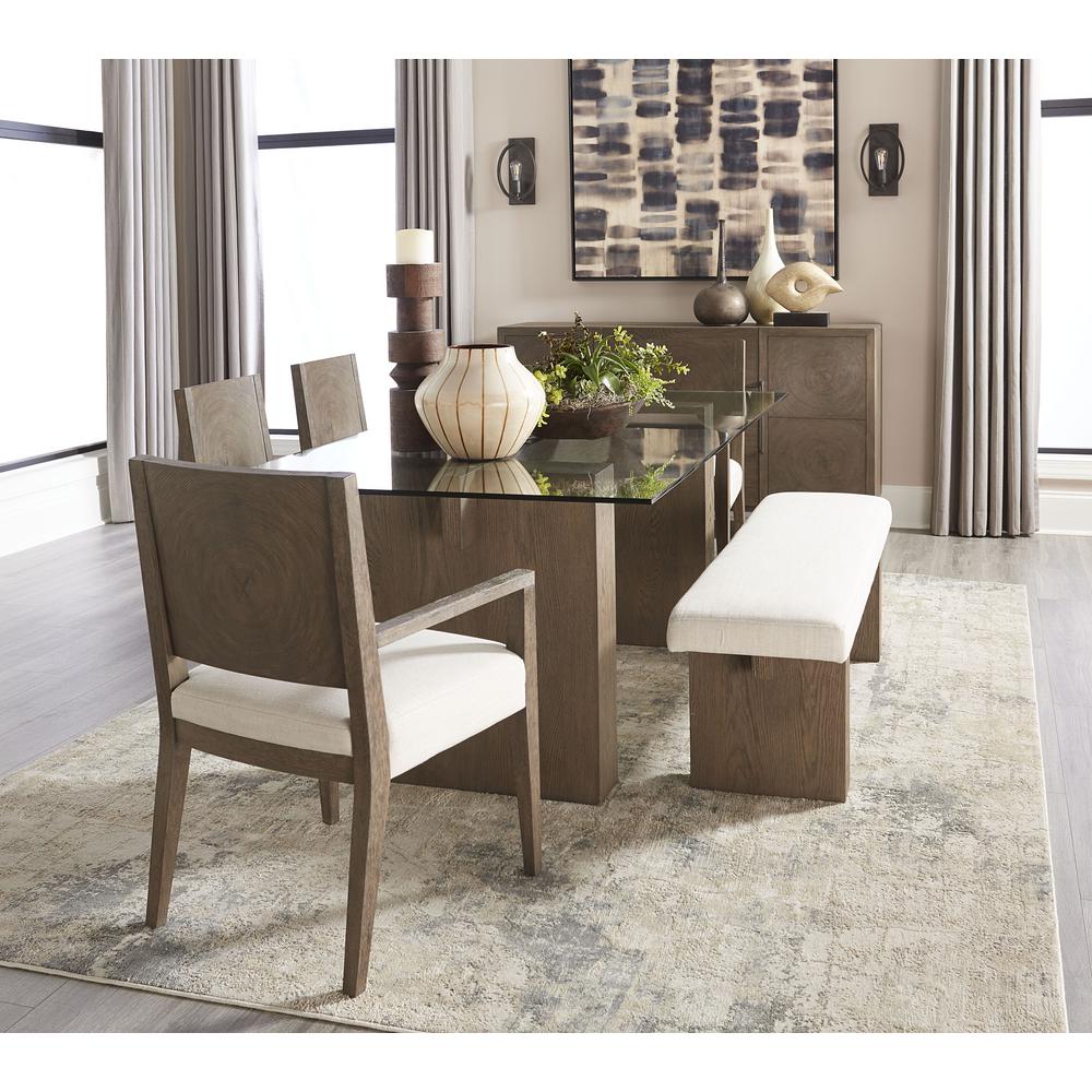 Oakland Wood Arm Chair in Brunette, set of 2. Picture 8