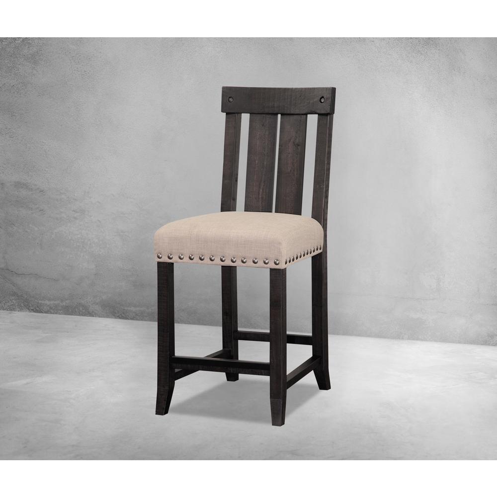 Yosemite Solid Wood Kitchen Counter Stool in Cafe, set of 2. Picture 1