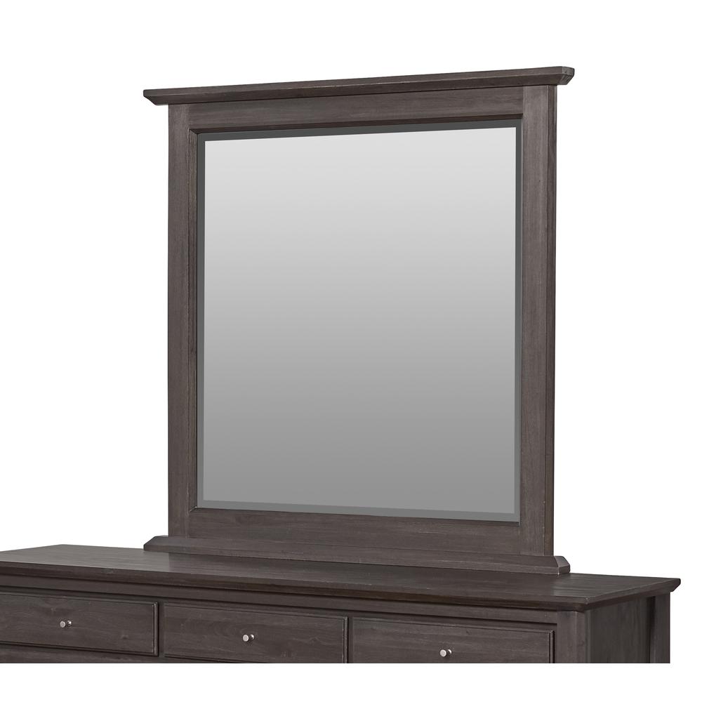 City II Beveled Glass Mirror in Basalt Gray. Picture 3