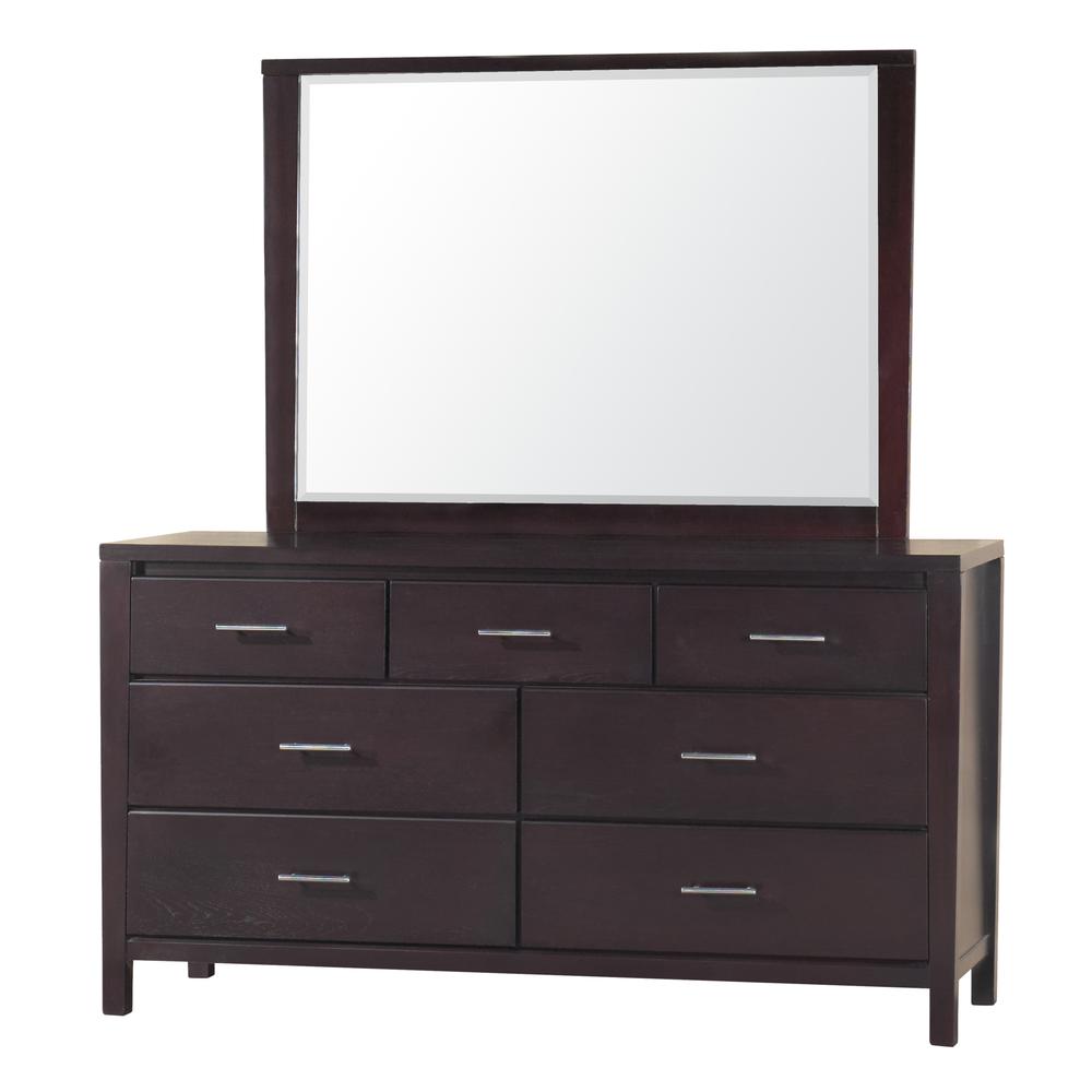 Nevis Seven Drawer Dresser in Espresso (2024). Picture 1