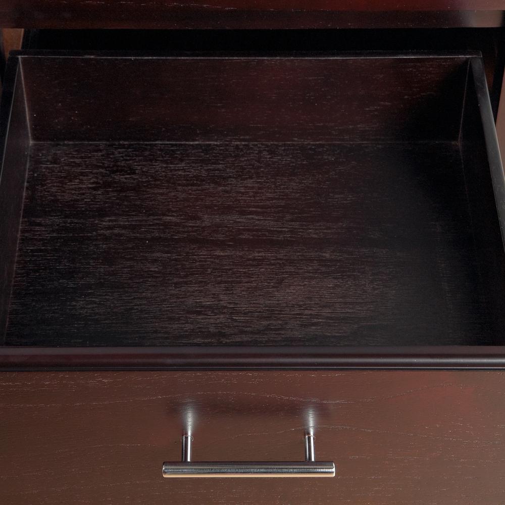 Nevis One Drawer Nightstand in Espresso. Picture 2