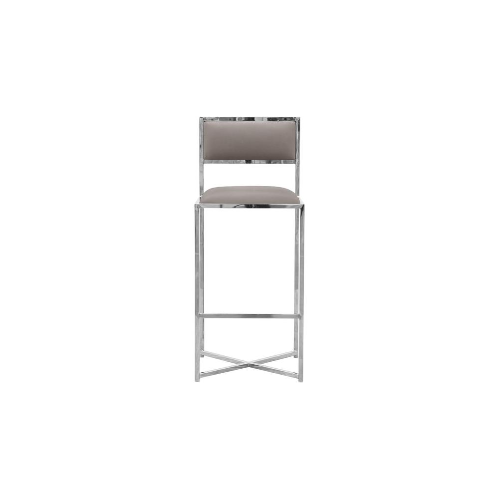 Amalfi X-Base Bar Stool in Taupe, set of 2. Picture 2