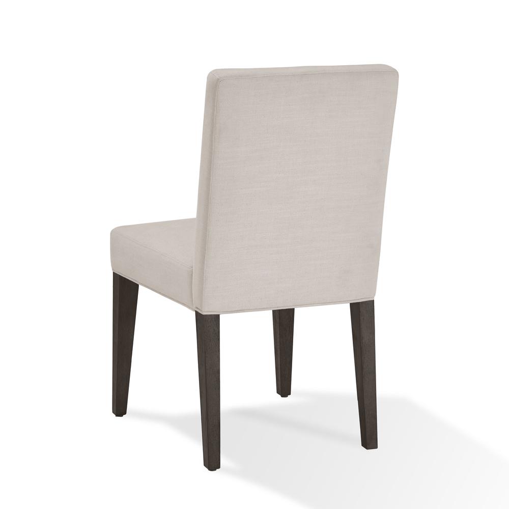 Modesto Upholstered Side Chair in Abalone Linen and French Roast, set of 2. Picture 7
