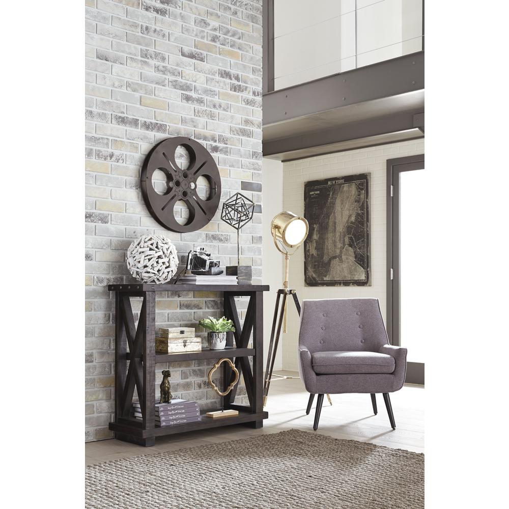 Yosemite Solid Wood 36x39 inch Bookshelf in Cafe. Picture 1