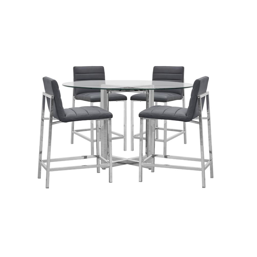 Amalfi Metal Back Counter Stool in Cobalt, set of 2. Picture 3