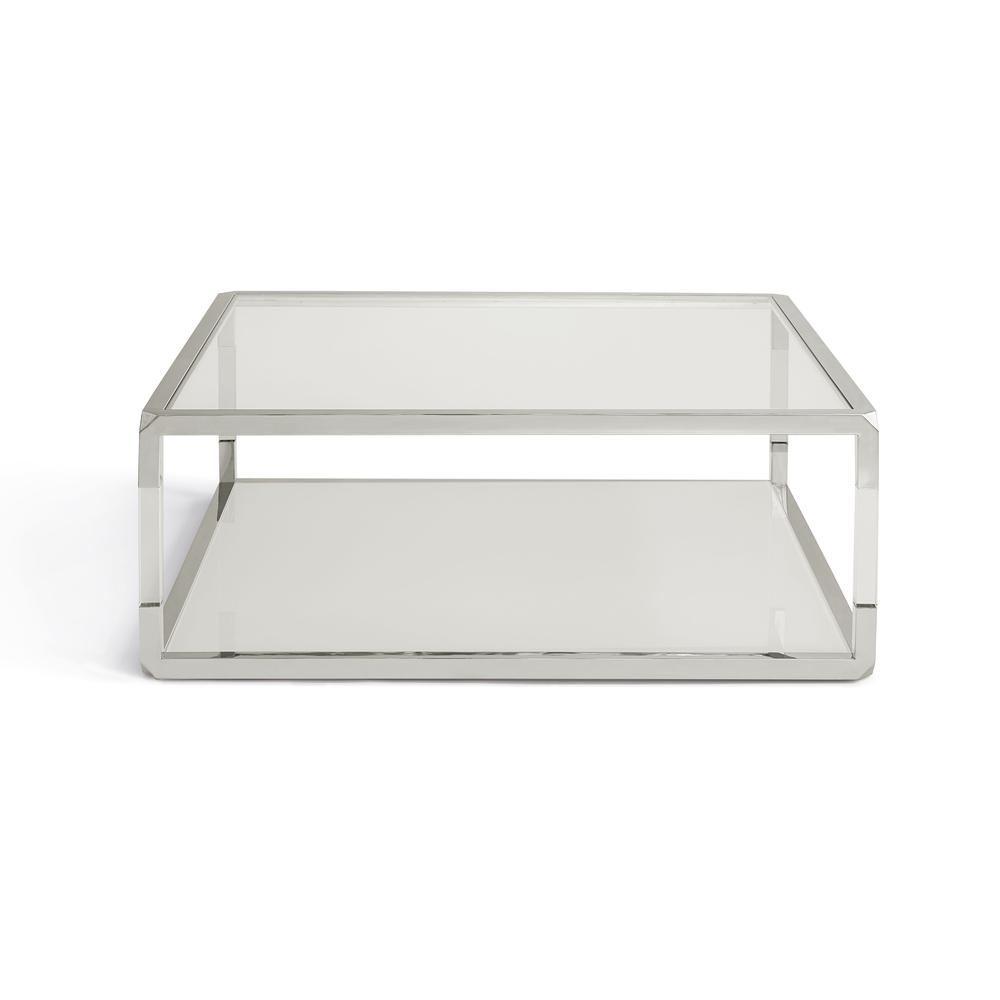 Jasper Square Coffee Table in Acrylic/White Glass/PSS. Picture 2