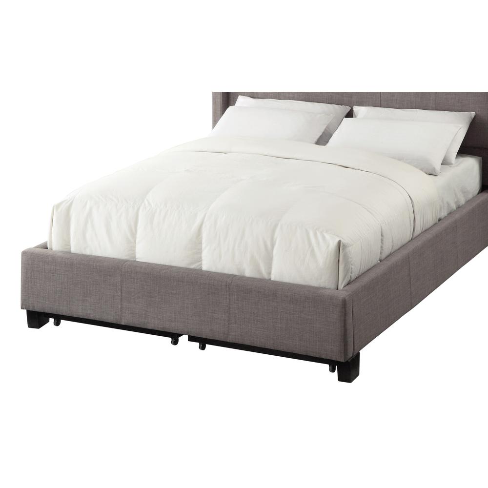 Royal Tufted Footboard Storage Bed in Dolphin Linen. Picture 5