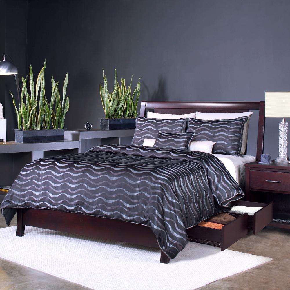 Nevis Low Profile Storage Bed in Espresso. Picture 1