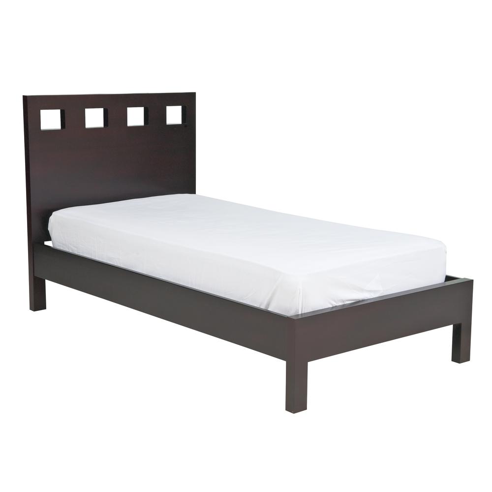 Riva Wood Platform Bed in Espresso. Picture 6