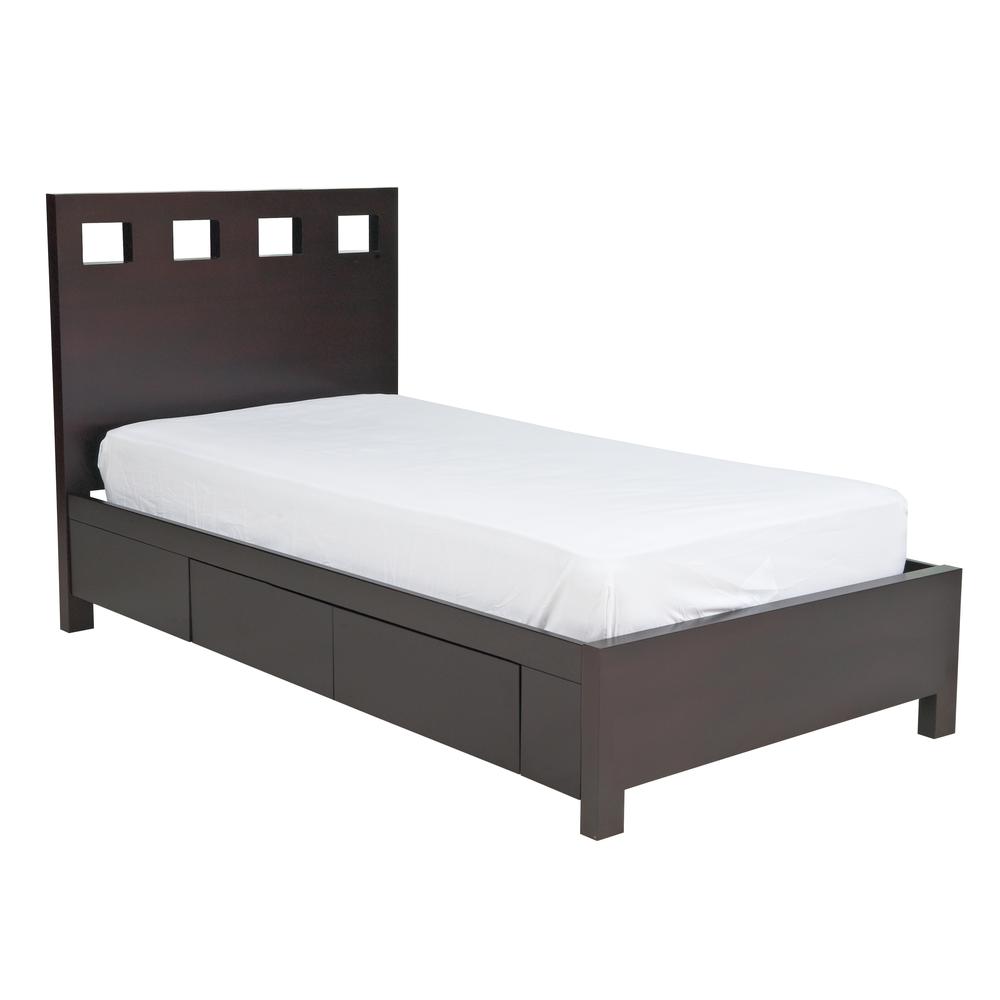 Riva Wood Storage Bed in Espresso. Picture 7