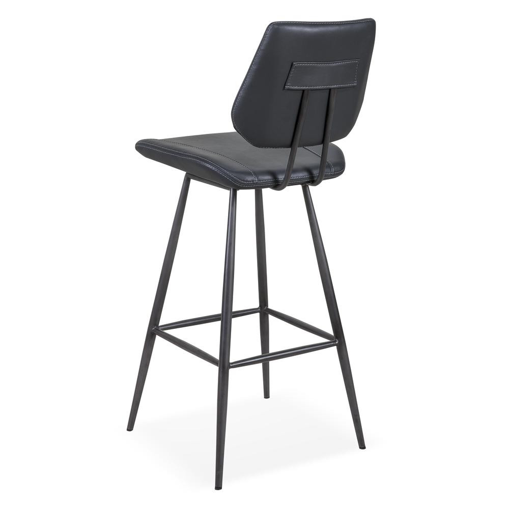 Vinson Modern Swivel Bar Stool in Cobalt, set of 2. Picture 4