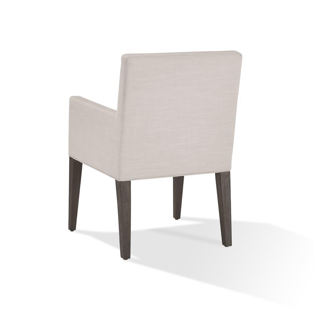 Modesto Upholstered Arm Chair in Abalone Linen and French Roast, set of 2. Picture 7