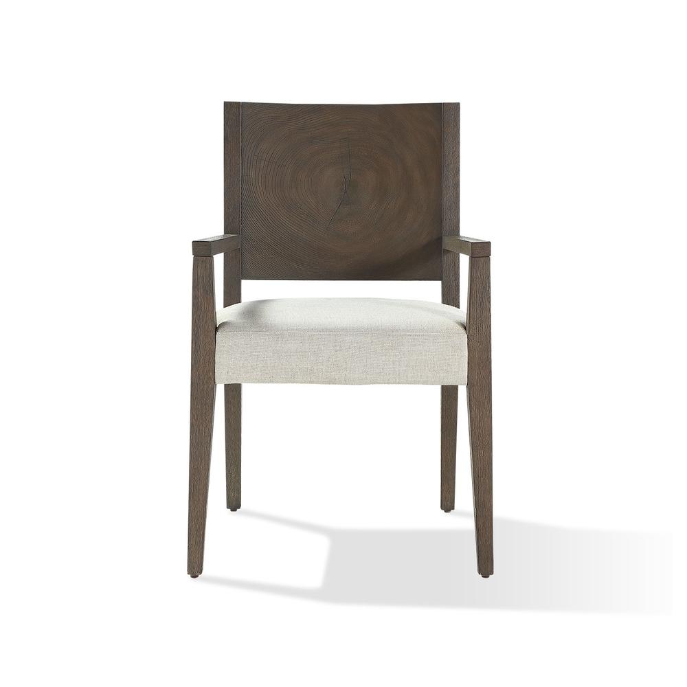 Oakland Wood Arm Chair in Brunette, set of 2. Picture 2