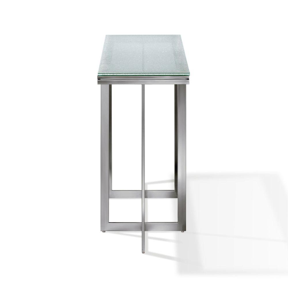 Eliza Media Console Table in Ultra White. Picture 6