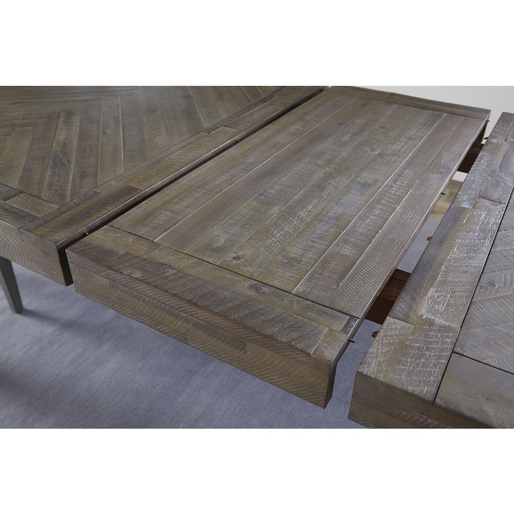 Herringbone Extension Table in Rustic Latte. Picture 5