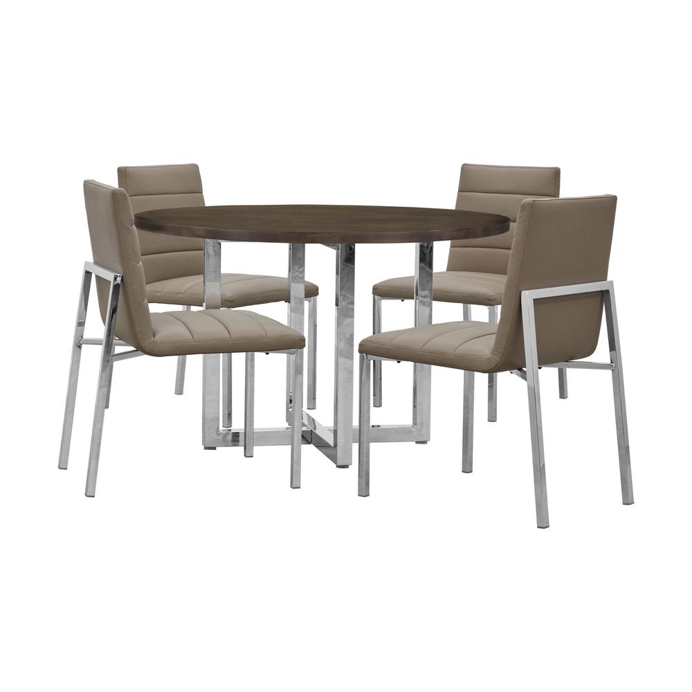 Amalfi Metal Back Chair in Taupe, set of 2. Picture 3
