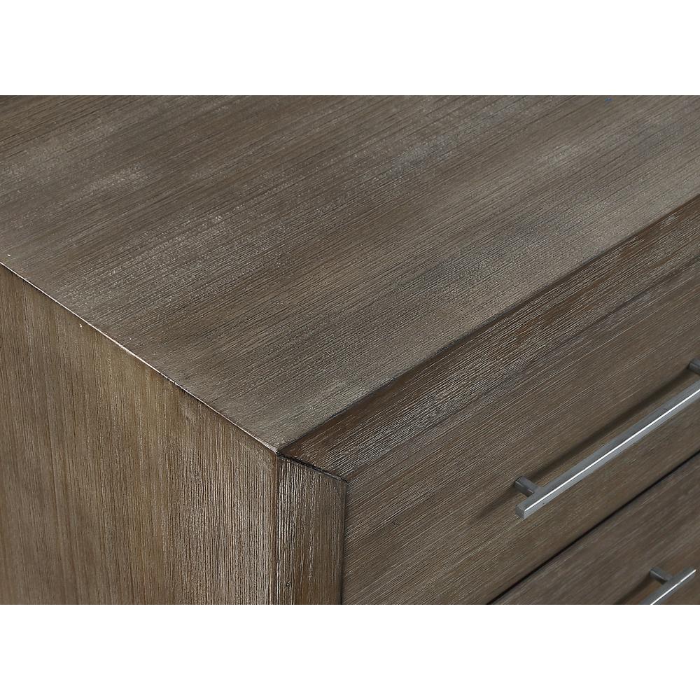 Melbourne Two Drawer Nightstand with USB in Dark Pine. Picture 3