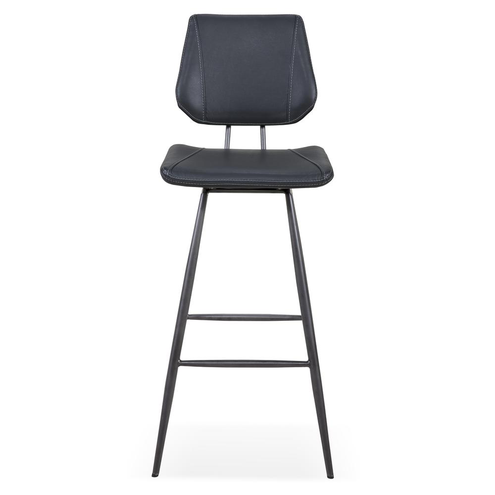 Vinson Modern Swivel Bar Stool in Cobalt, set of 2. Picture 3
