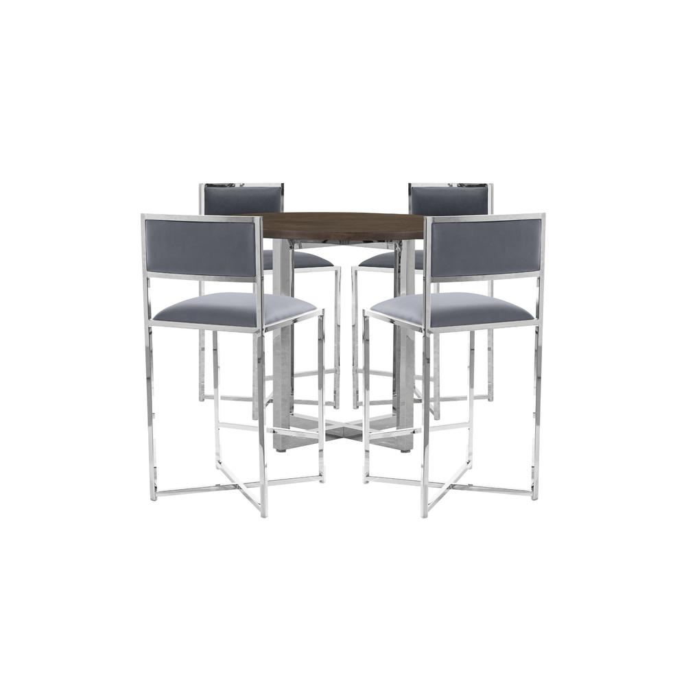 Amalfi X-Base Counter Stool in Cobalt, set of 2. Picture 5