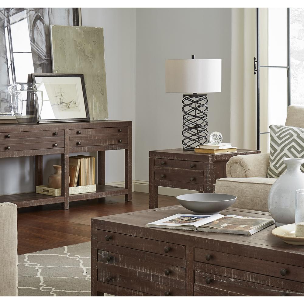Townsend Solid Wood Side Table in Java. Picture 2