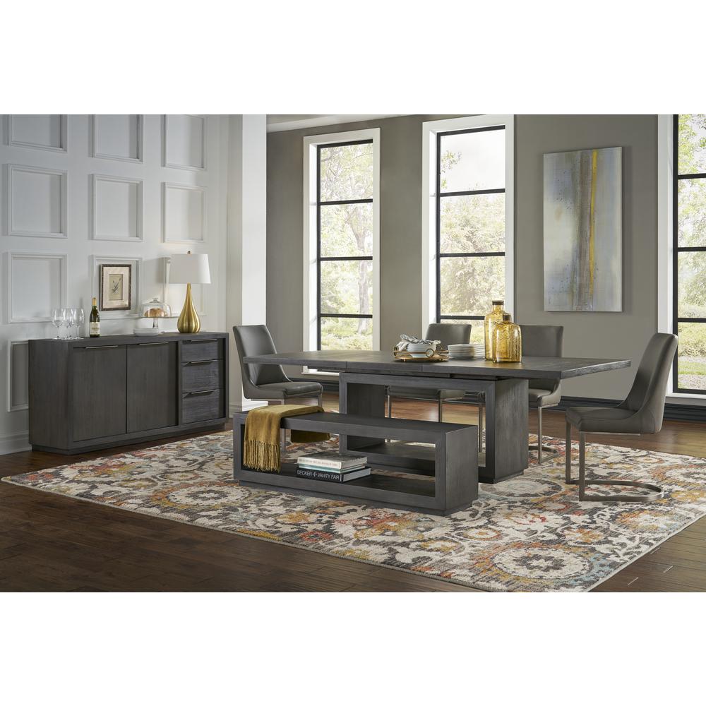 Oxford Rectangular Dining Table in Basalt Grey. Picture 2