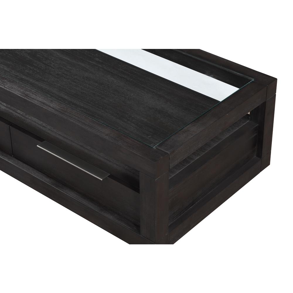 Oxford Two Drawer Rectangular Coffee Table in Basalt Grey. Picture 6