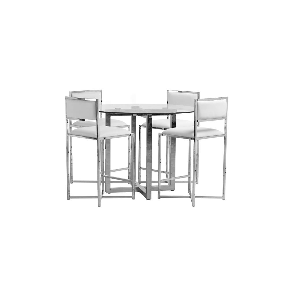 Amalfi X-Base Counter Stool in White, set of 2. Picture 5