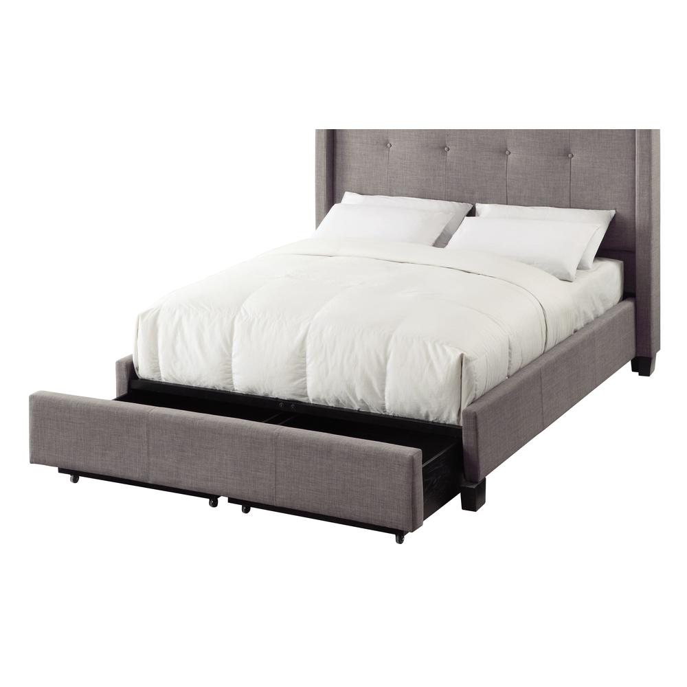 Madeleine Wingback Upholstered Platform Storage Bed. Picture 3