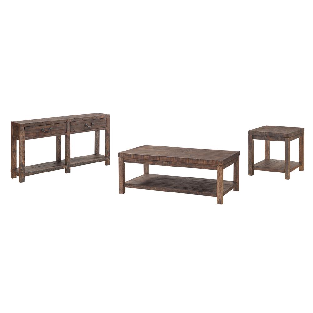 Craster Reclaimed Wood Square Side Table in Smoky Taupe. Picture 5