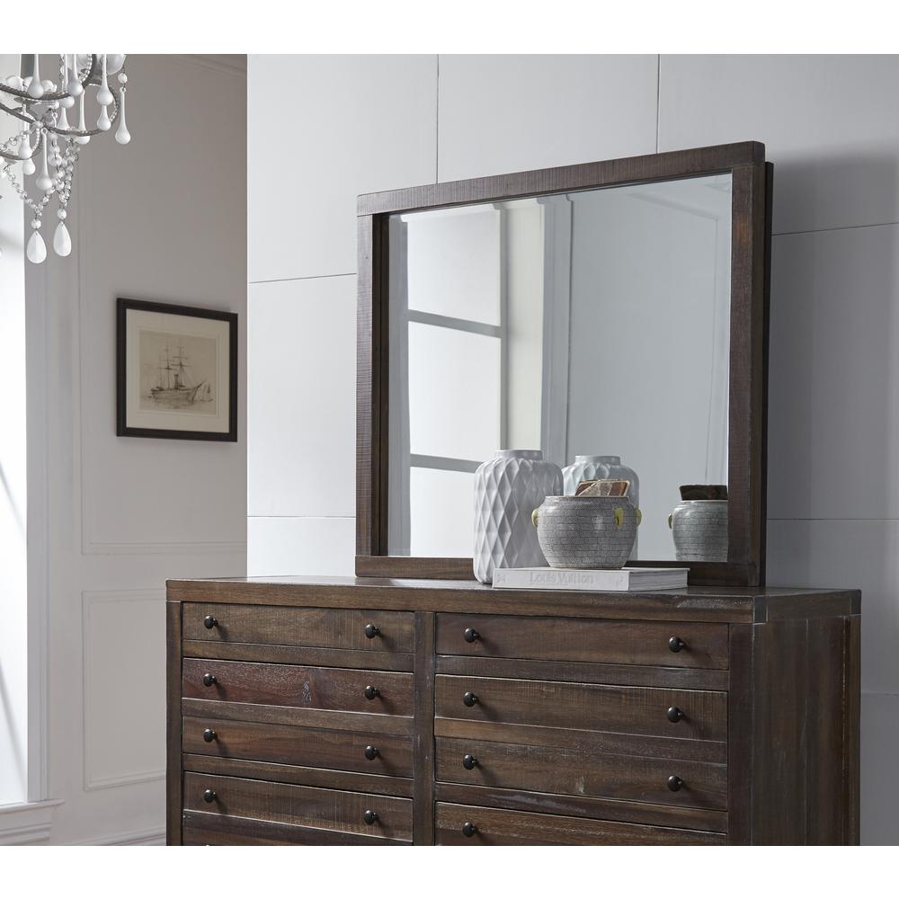Townsend Solid Wood Mirror in Java. Picture 3