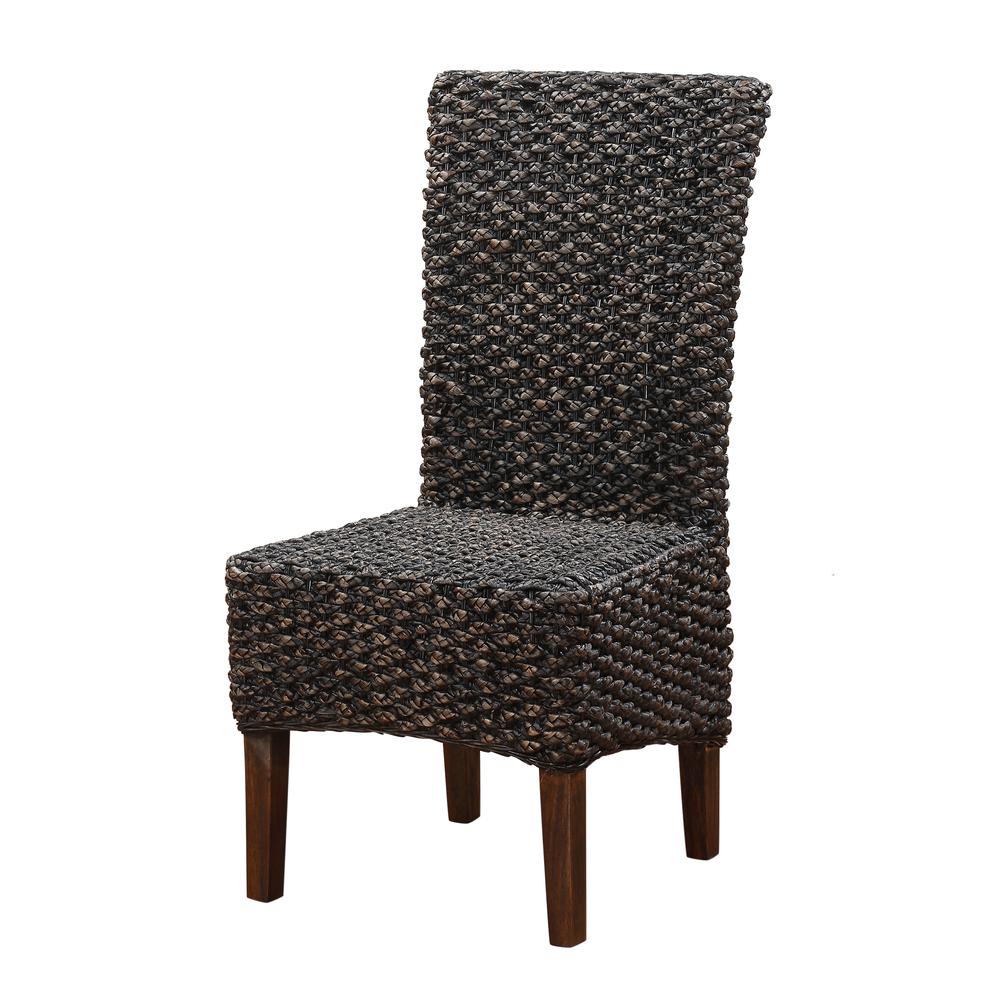 Meadow Wicker Dining Chair in Brick Brown, set of 2. Picture 6