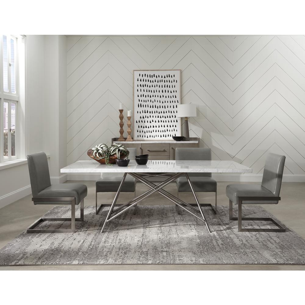 Coral Marble Rectangular Dining Table. Picture 2