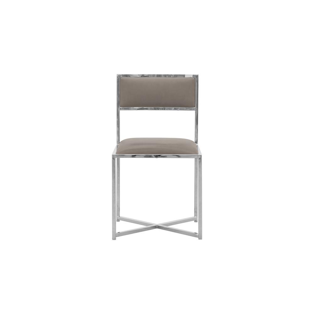 Amalfi X-Base Chair in Taupe, set of 2. Picture 2