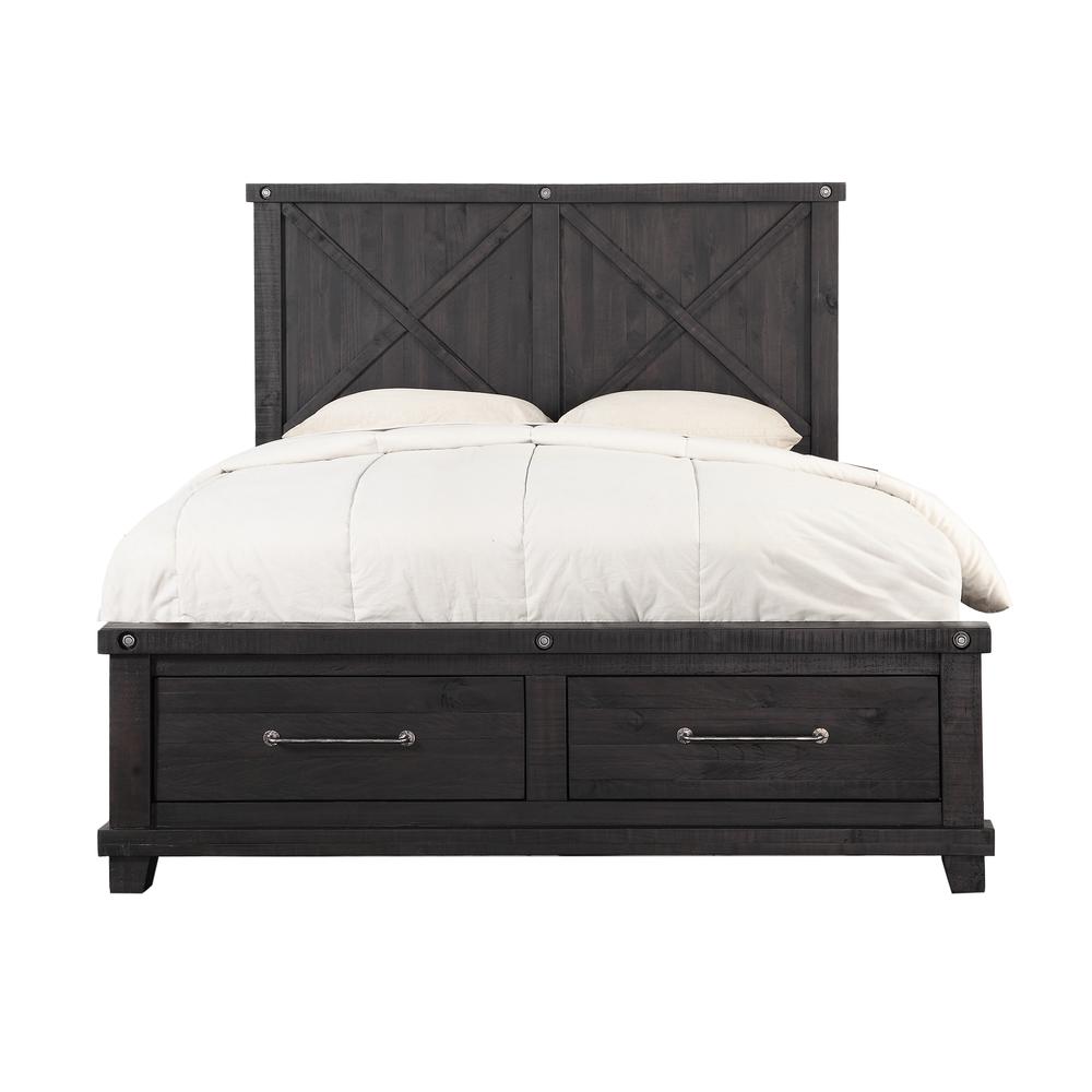 Yosemite Solid Wood Footboard Storage Bed in Cafe. Picture 7