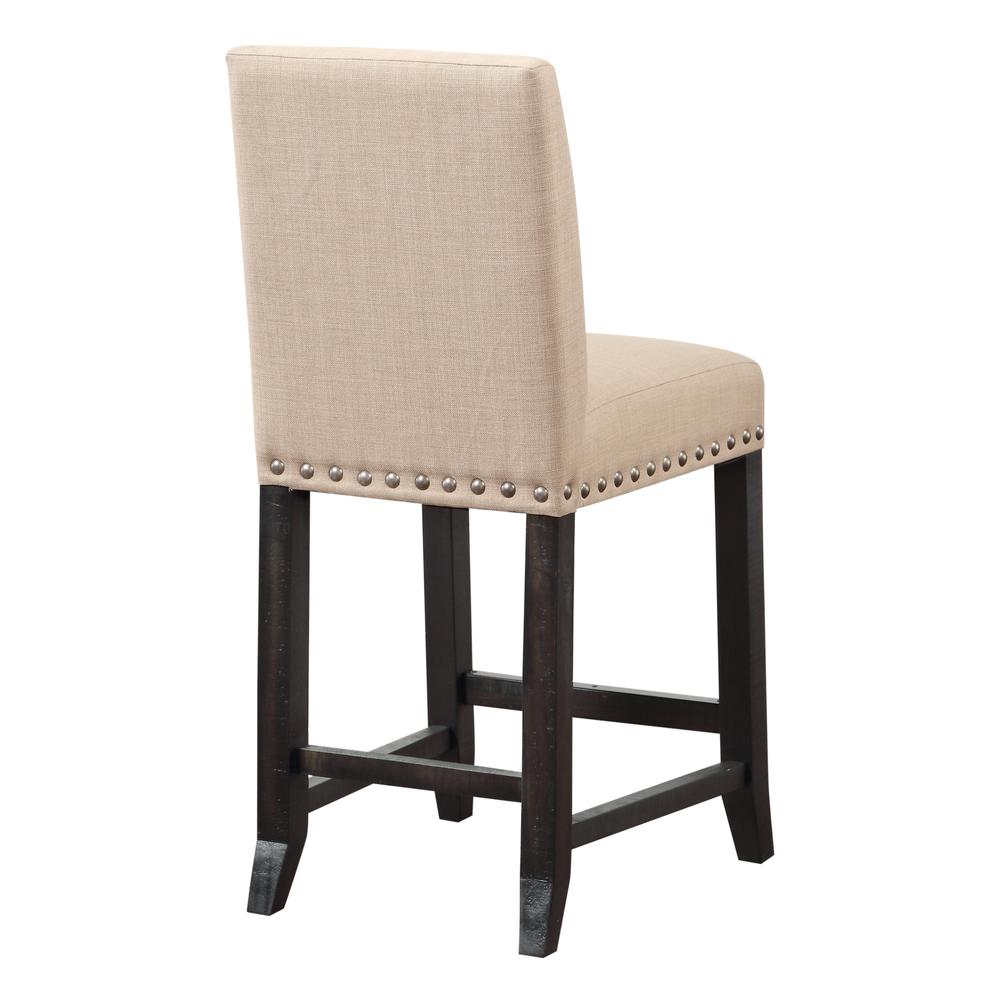 Yosemite Upholstered Kitchen Counter Stool in Cafe, set of 2. Picture 4