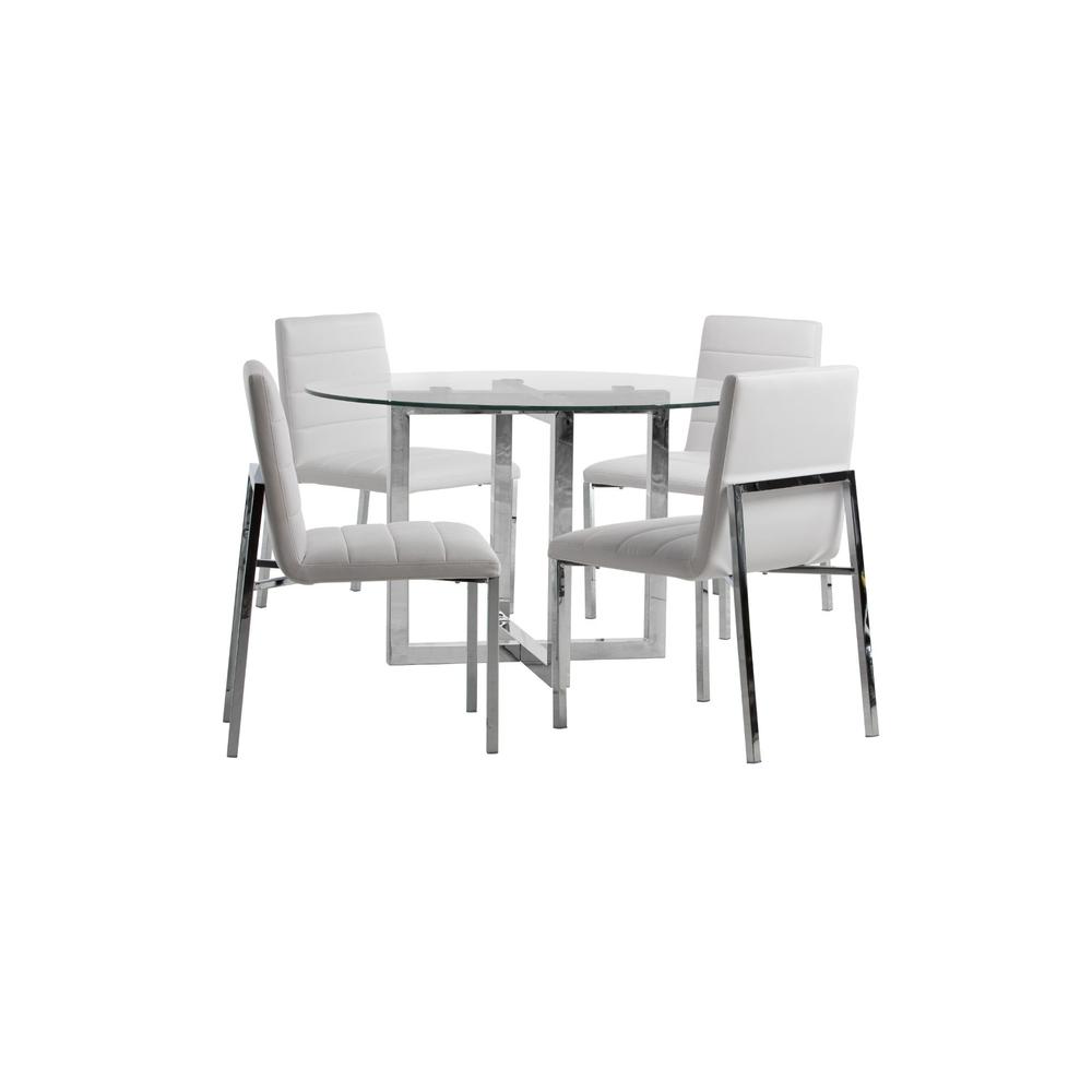 Amalfi Metal Back Chair in White, set of 2. Picture 5