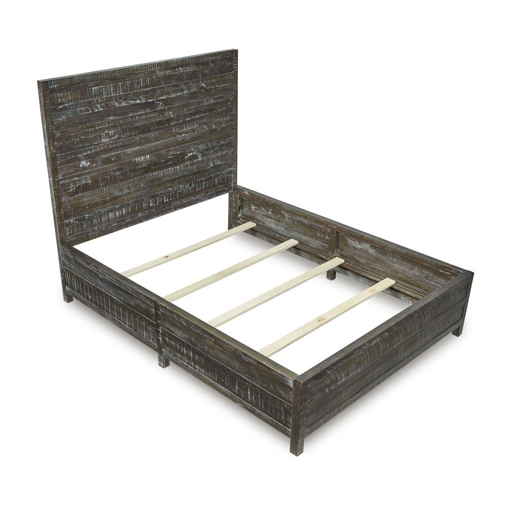 Townsend Solid Wood Low-Profile Bed in Gunmetal. Picture 6