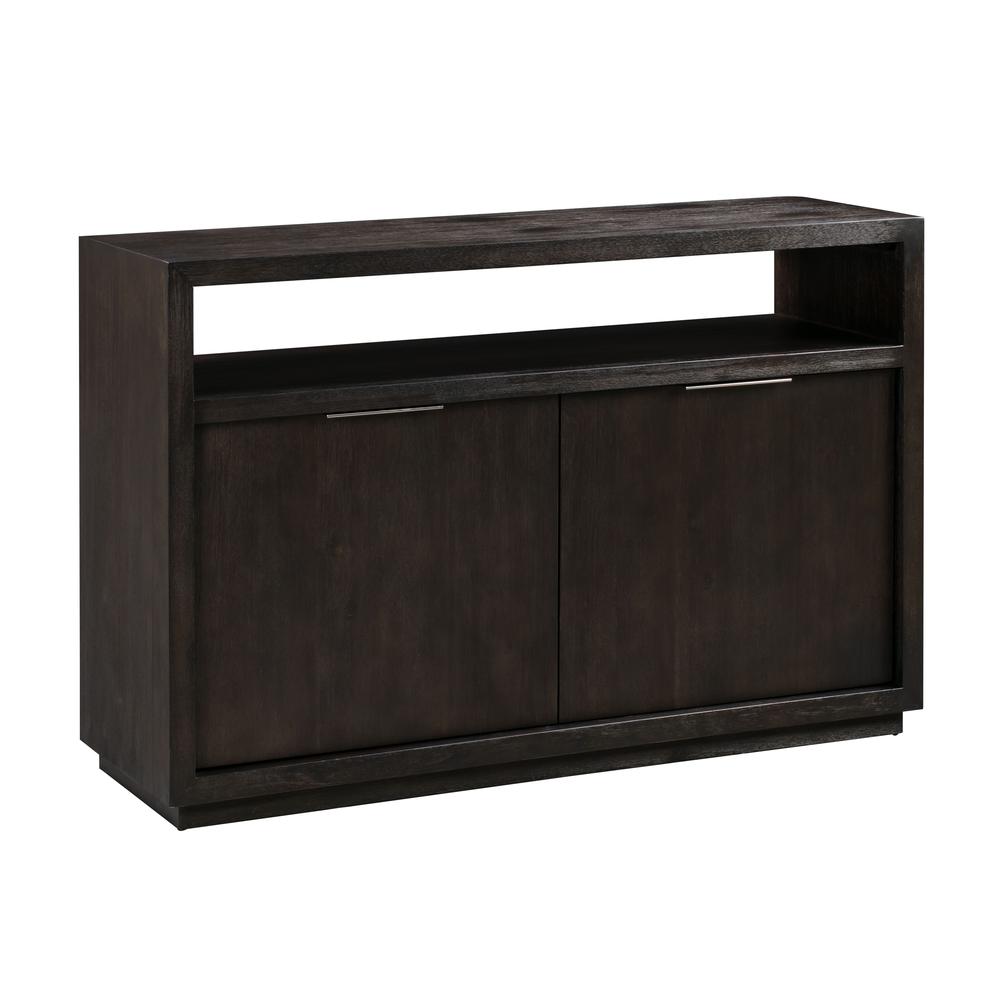 Oxford Solid Wood 54 inch Media Console in Basalt Grey. Picture 3