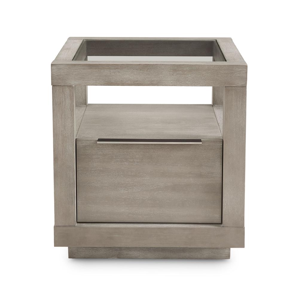 Oxford One-Drawer End Table in Mineral. Picture 5
