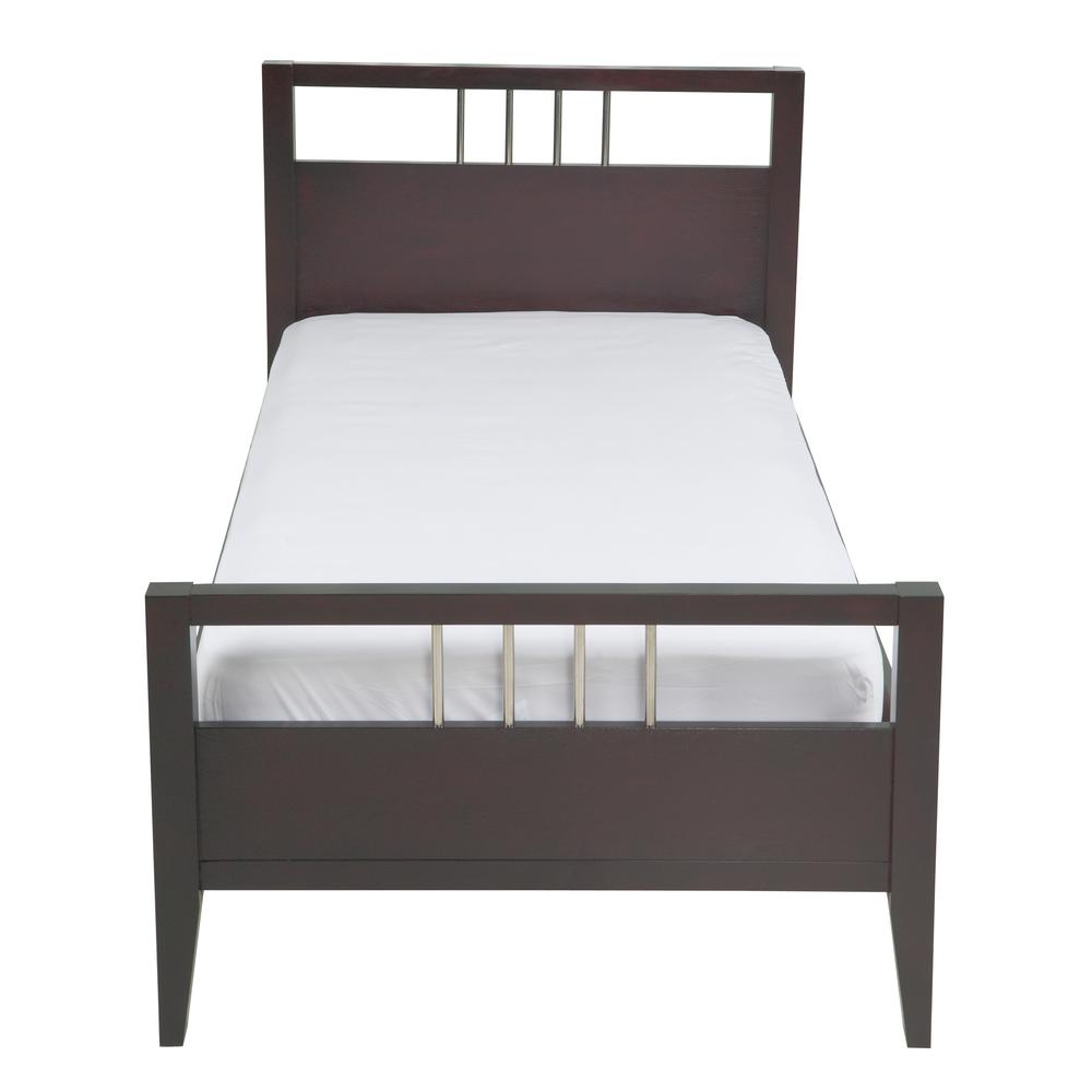 Nevis Wood Platform Bed in Espresso. Picture 6