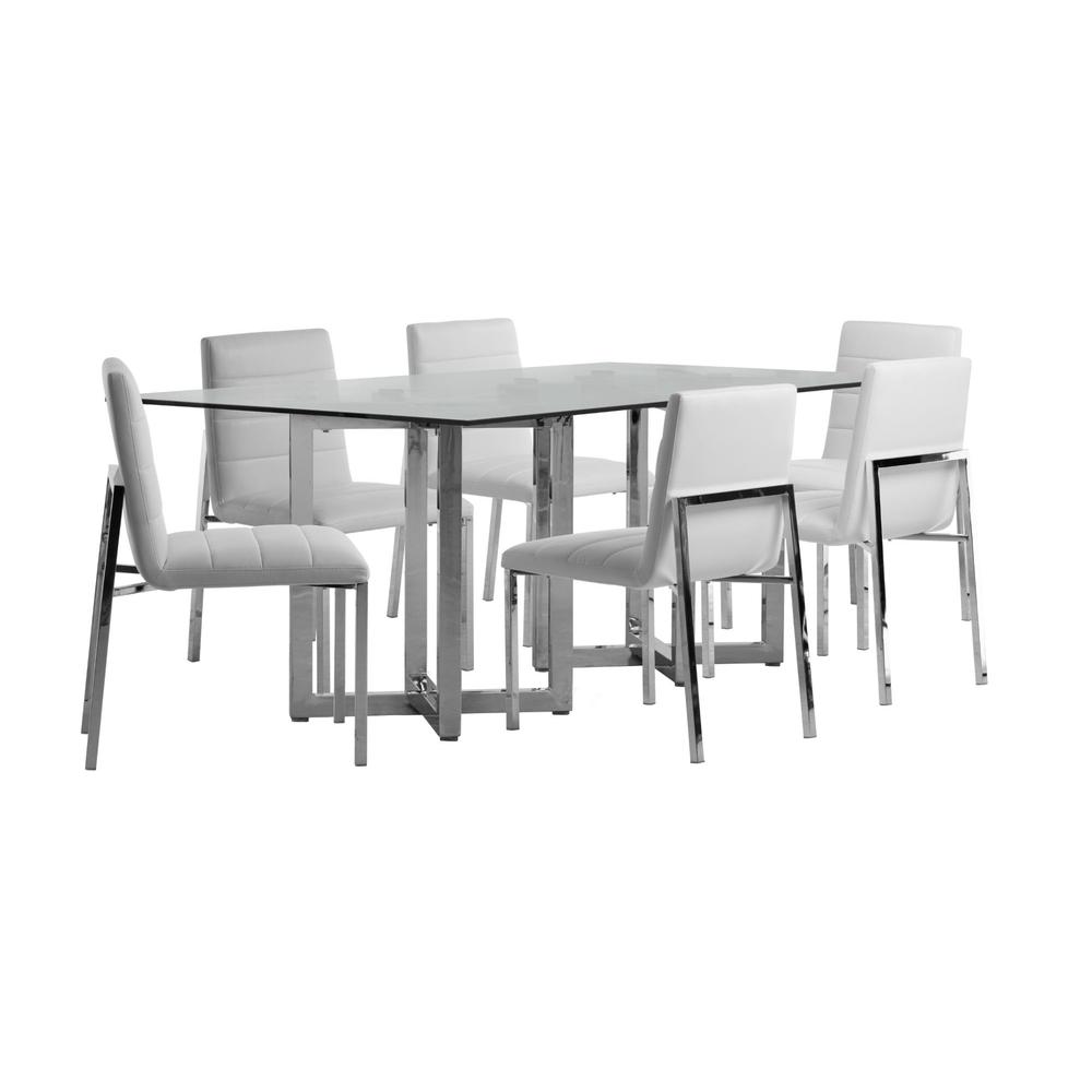 Amalfi Metal Back Chair in White, set of 2. Picture 6