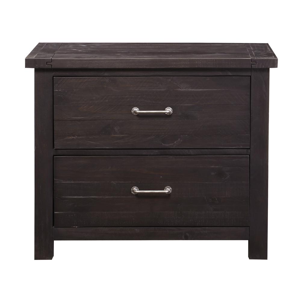 Yosemite Solid Wood Lateral File Cabinet in Cafe. Picture 2