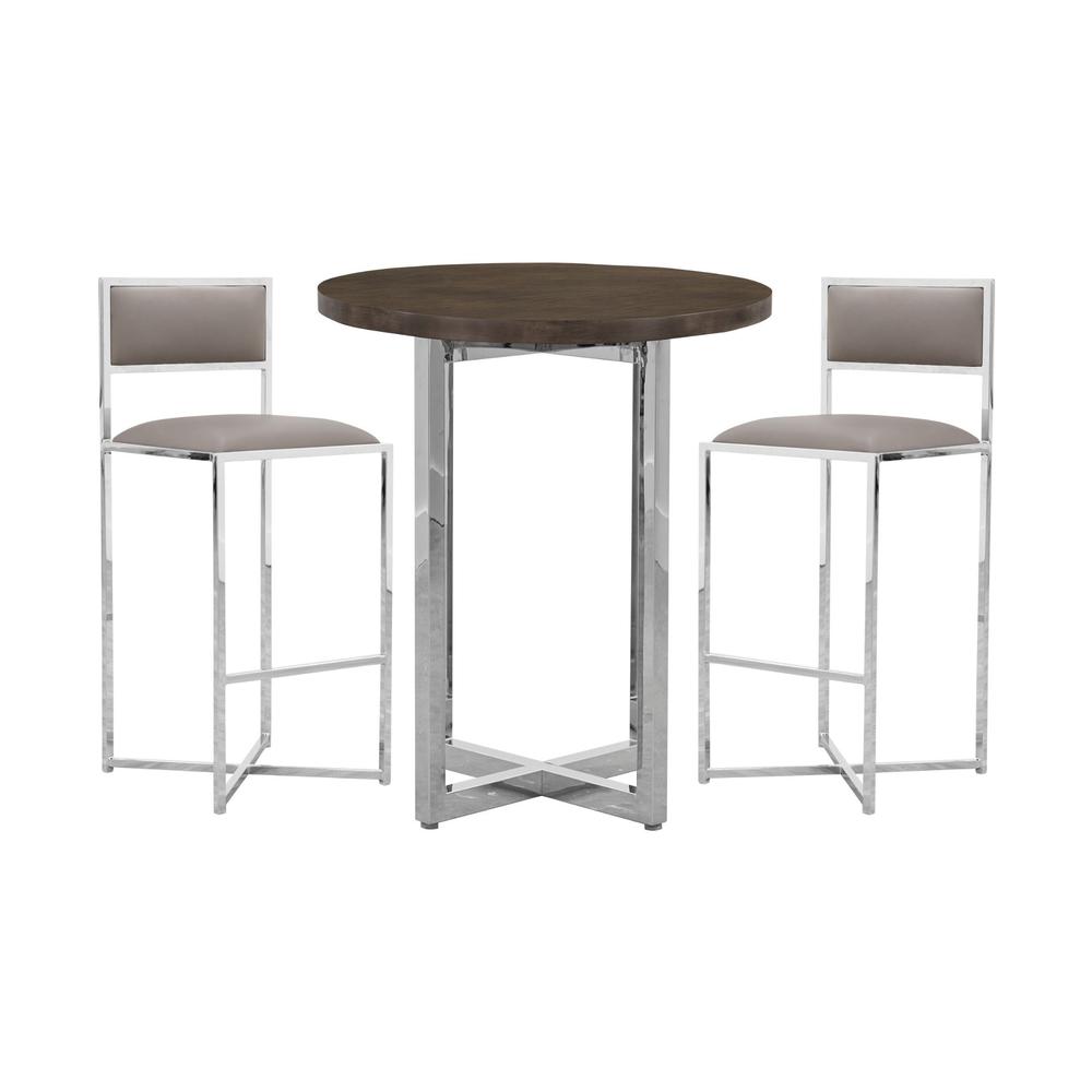Amalfi X-Base Bar Stool in Taupe, set of 2. Picture 6