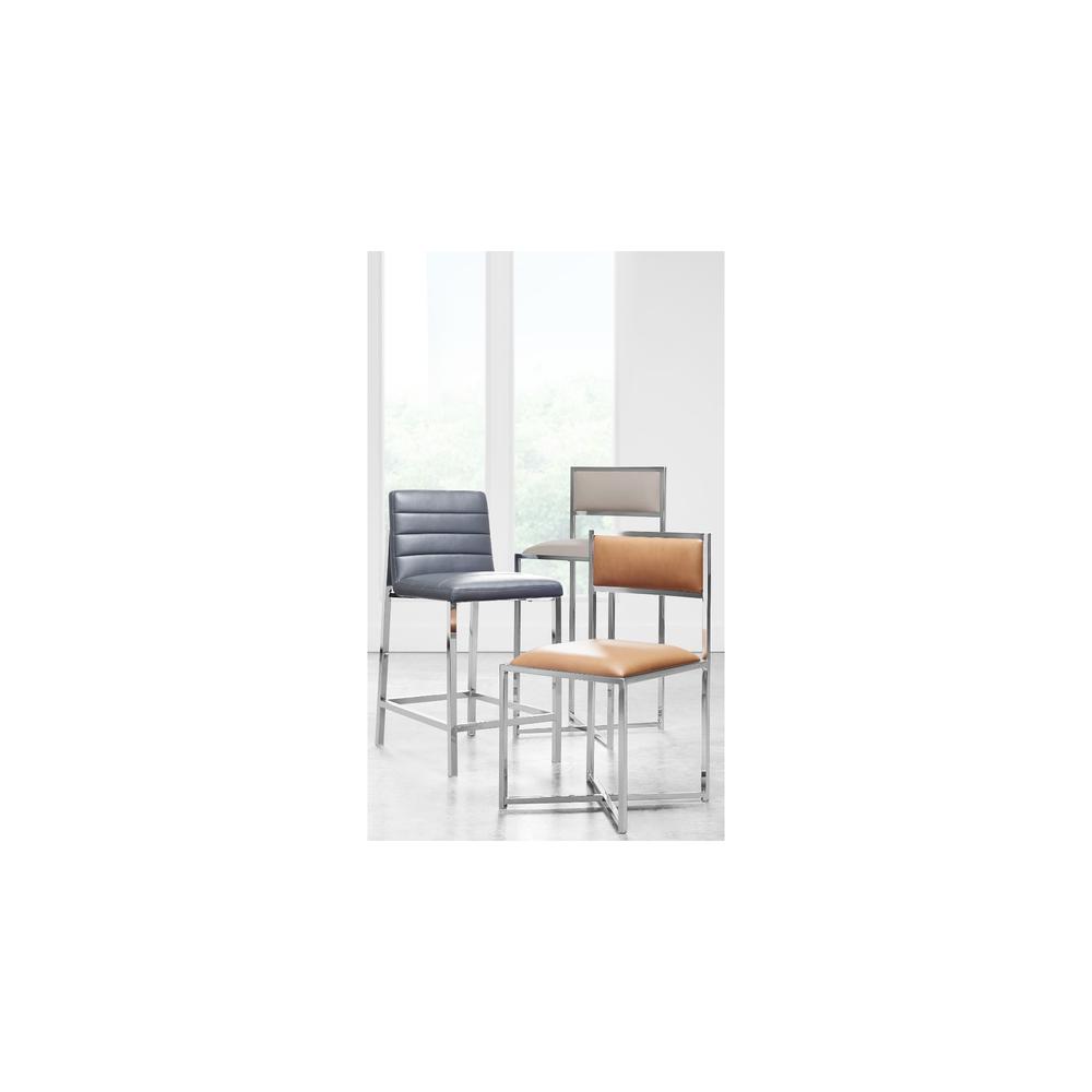 Amalfi X-Base Bar Stool in Taupe, set of 2. Picture 4
