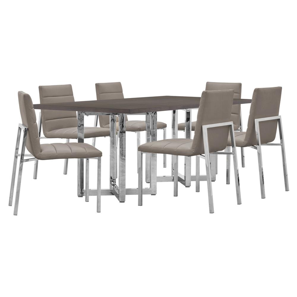 Amalfi Metal Back Chair in Taupe, set of 2. Picture 5